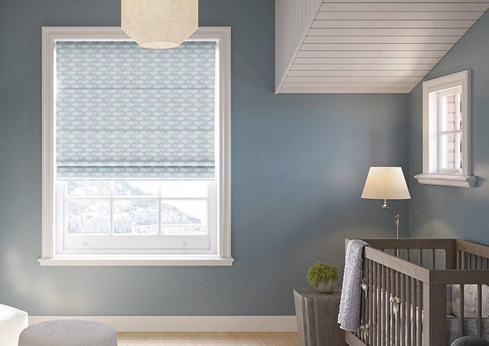 Whaling Around, Cornflower - Roman Blind - Image 3